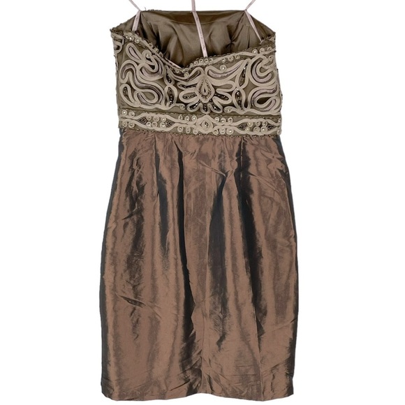 SUE WONG N3306 SOUTACHE BEADED STRAPLESS MINI COCKTAIL DRESS - Picture 4 of 12